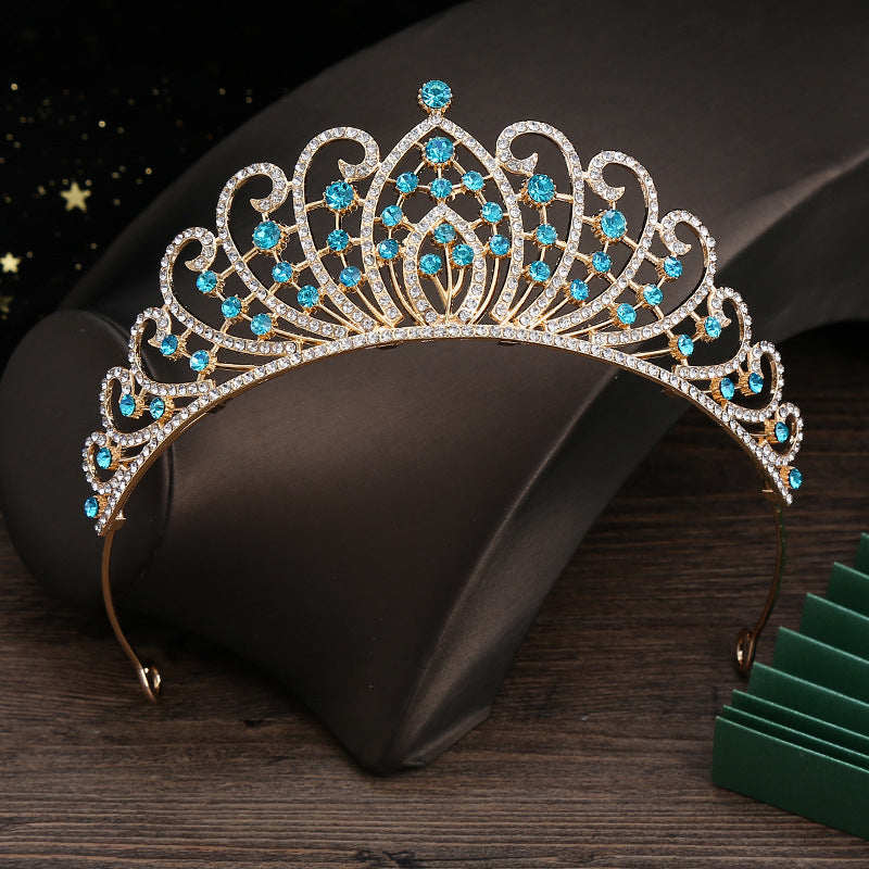 Alloy Crown Married European And American Rhinestone Headband
