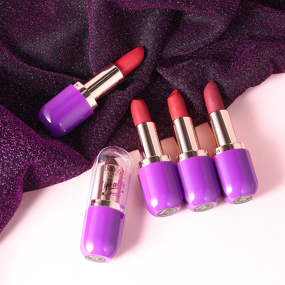 Baolishi Matte Lipstick Makeup Matte No Stain On Cup