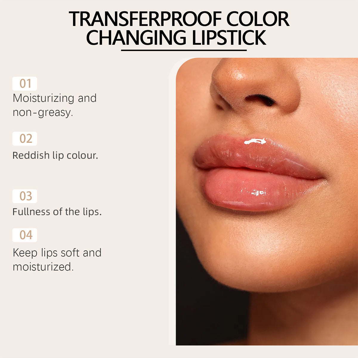 Changing Gilding Transparent Temperature Change Lipstick Carotene