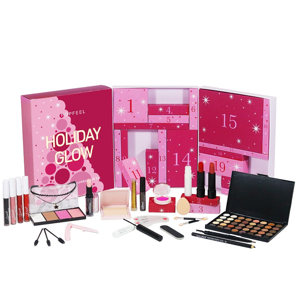 Popfeel Makeup Set Earth Tone Eyeshadow Lip Gloss Lipstick And Other Suitable For Beginners