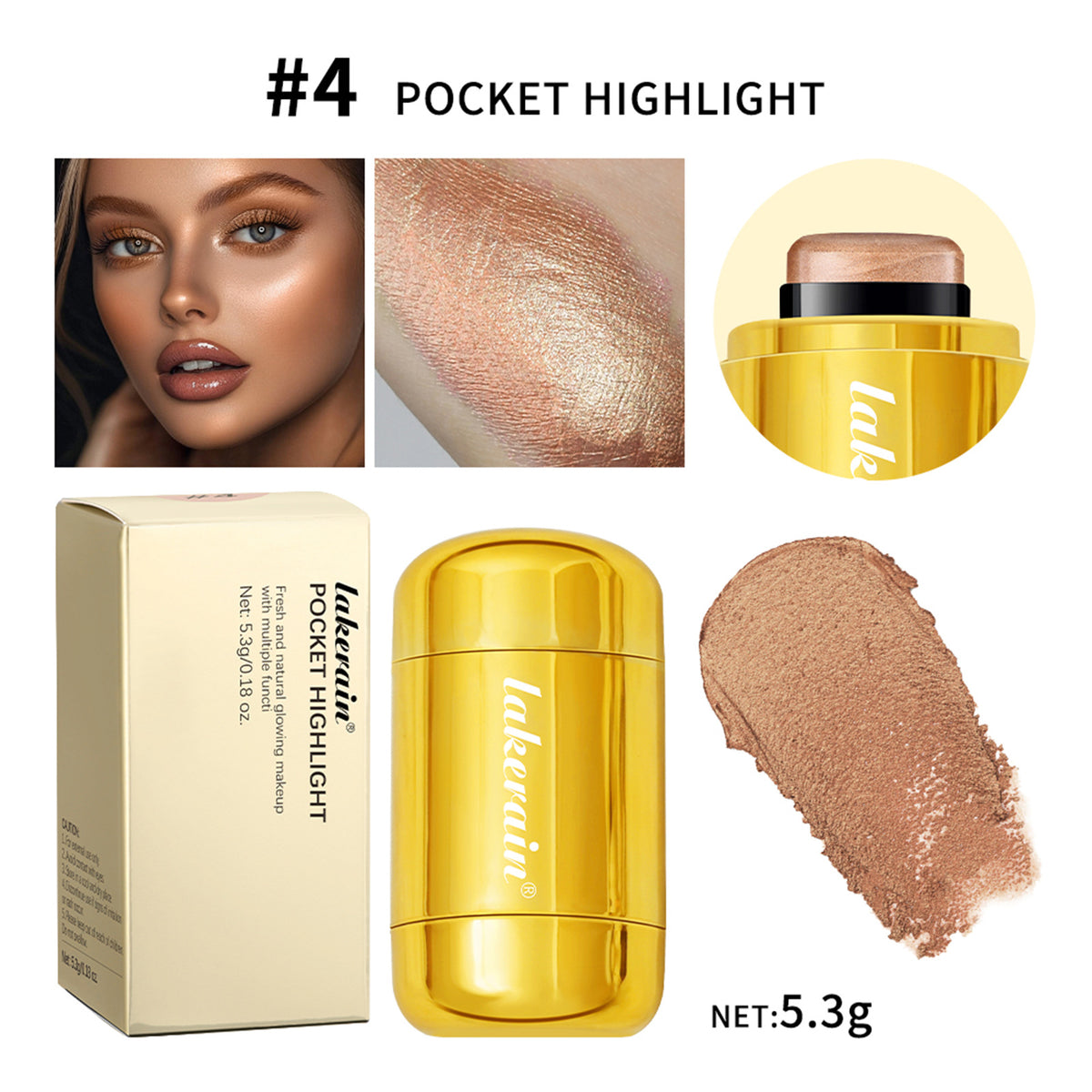 Lakerain Thin And Glittering Blush Highlight Repair Beauty Bar