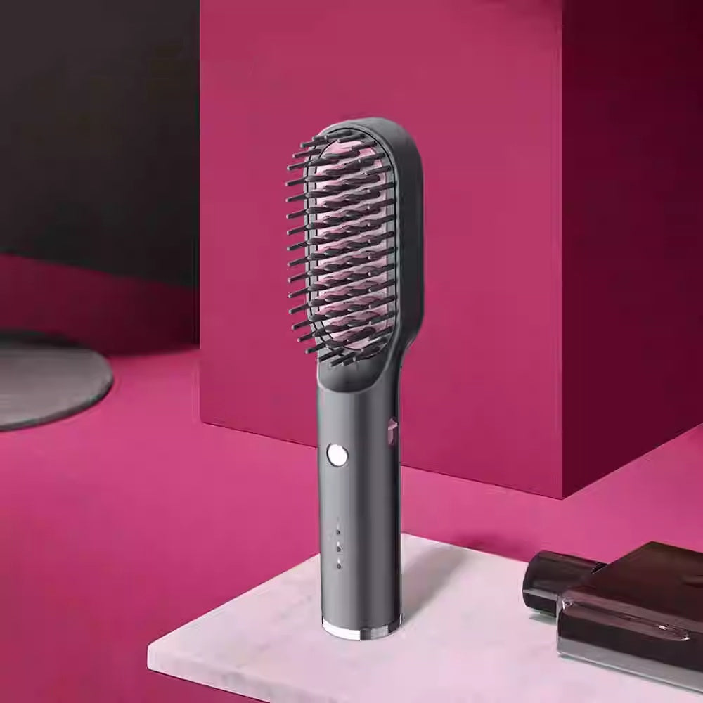 SnewGee Charging Straight Comb Anion Portable Hair Curling Comb