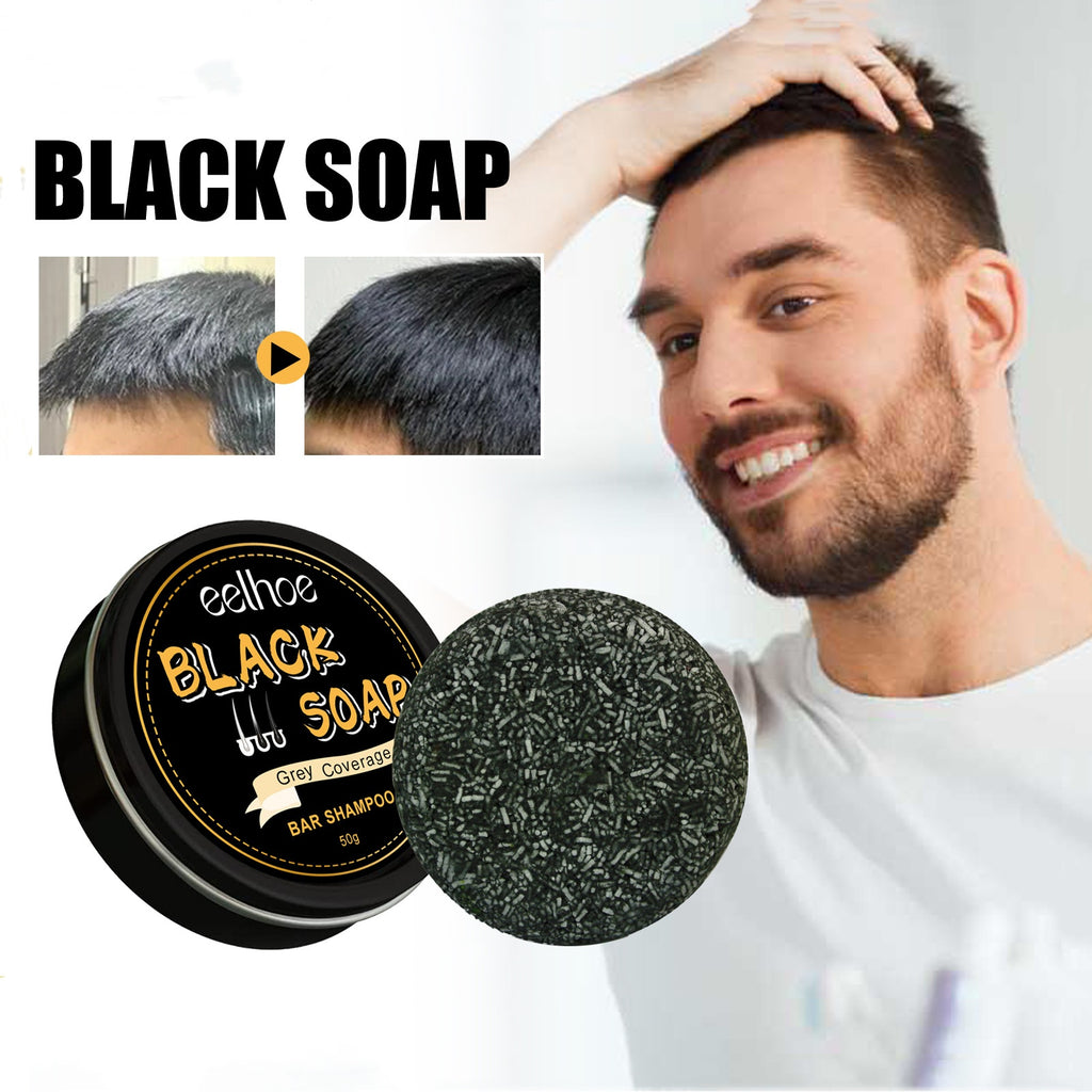 Eelhoe Black Hair Soap Gentle Moisturizing Clean Shampoo Soap