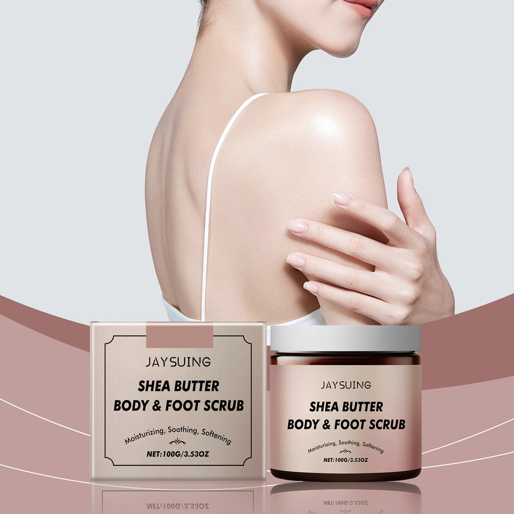 Jaysuing Shea Butter Body Scrub Cream Cleaning