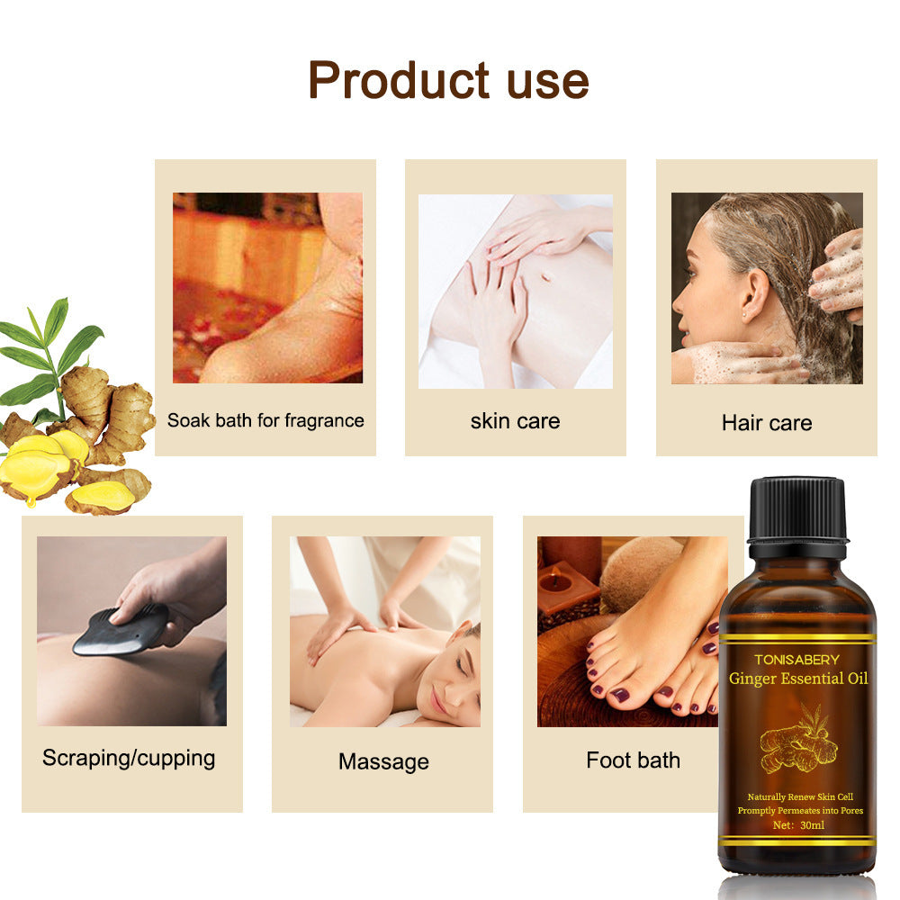 Tonisabery Beauty Skin Care Ginger Massage Essential Oil