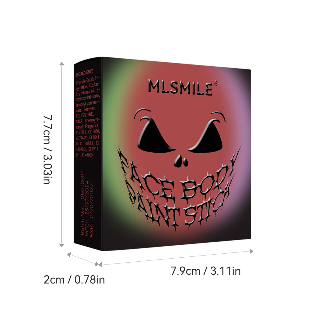 MLSmile 8-color Halloween Lipstick Black And White Red Easy To Color ted Suit