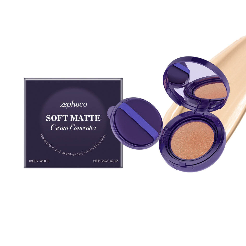 Zephoco Soft Matte Cream Concealer Ivory White