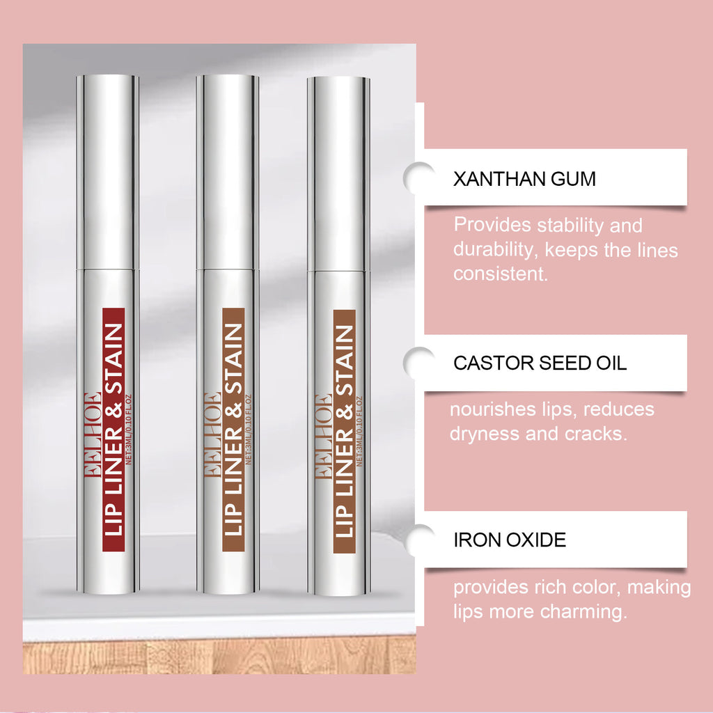 Eelhoe Peeling Lip Gloss Waterproof Lip Liner Stain Tattoo Long Lasting Makeup Peel Off Tattoo Lipgloss Hydrating Matte Lip Peel Off Lipliner Cosmetics