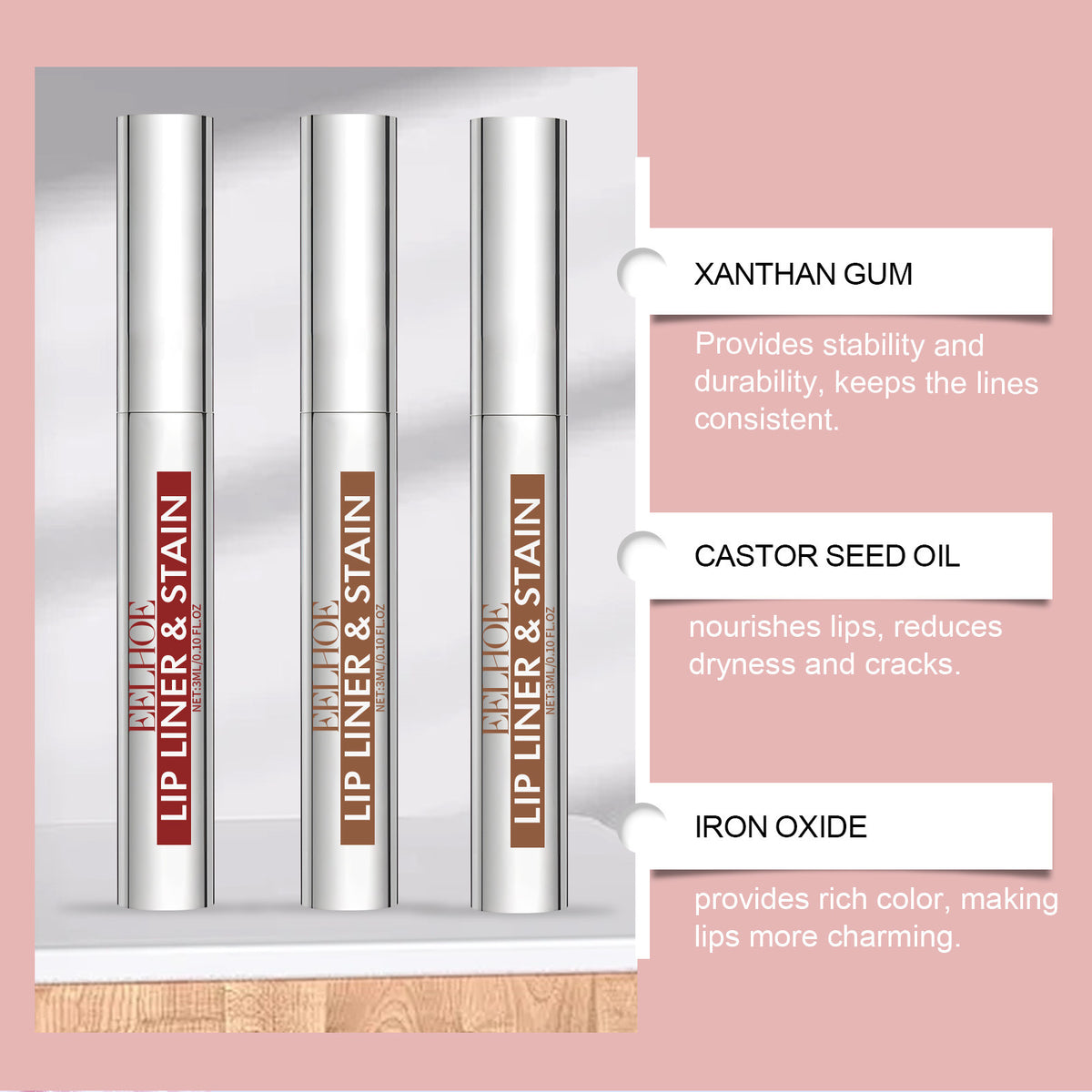 Eelhoe Peeling Lip Gloss Waterproof Lip Liner Stain Tattoo Long Lasting Makeup Peel Off Tattoo Lipgloss Hydrating Matte Lip Peel Off Lipliner Cosmetics
