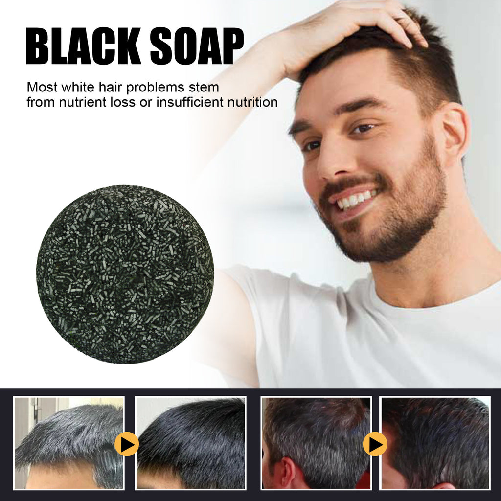 Eelhoe Black Hair Soap Gentle Moisturizing Clean Shampoo Soap