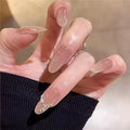 High-end Subtly Alluring Handmade Nail Tips In A Nude Shade