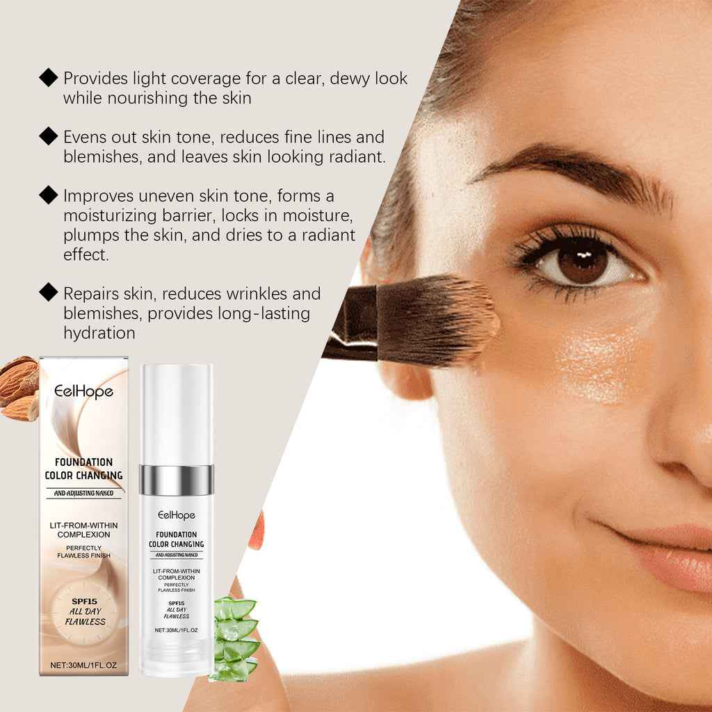 Eelhope Temperature Change Concealing Foundation Natural Moisturizing