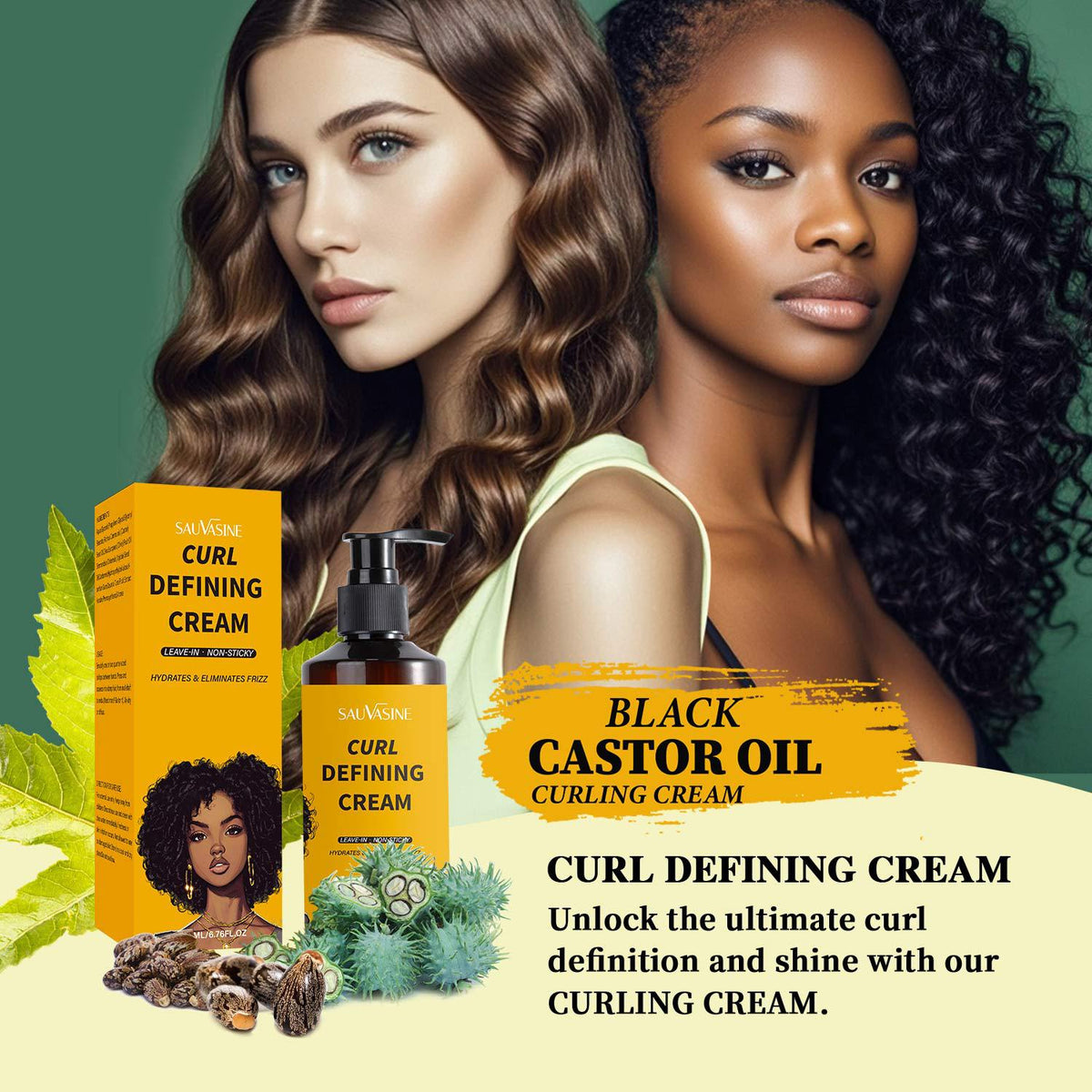 Sauvasine Curly Hair Double Eyelid Cream 200ml