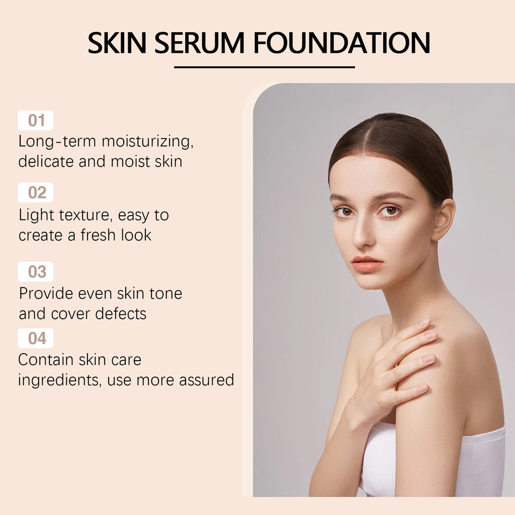 West Month Moisturizing Concealing Foundation Long Lasting Smear-proof Makeup