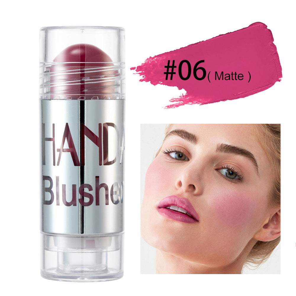 Handaiyan Cheek Blusher Shimmer Blush Stick Face Makeup Highlighter Bronzer Contour Cream Long-lasting Facial Make Up Cosmetics