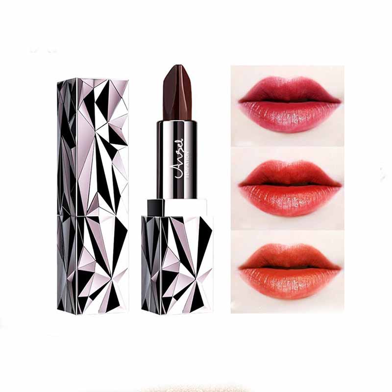 Ansel 3-Color Single Lipstick Moisturizing Color Waterproof Temptation Of Angels Black Diamond Lipstick 3 In 1