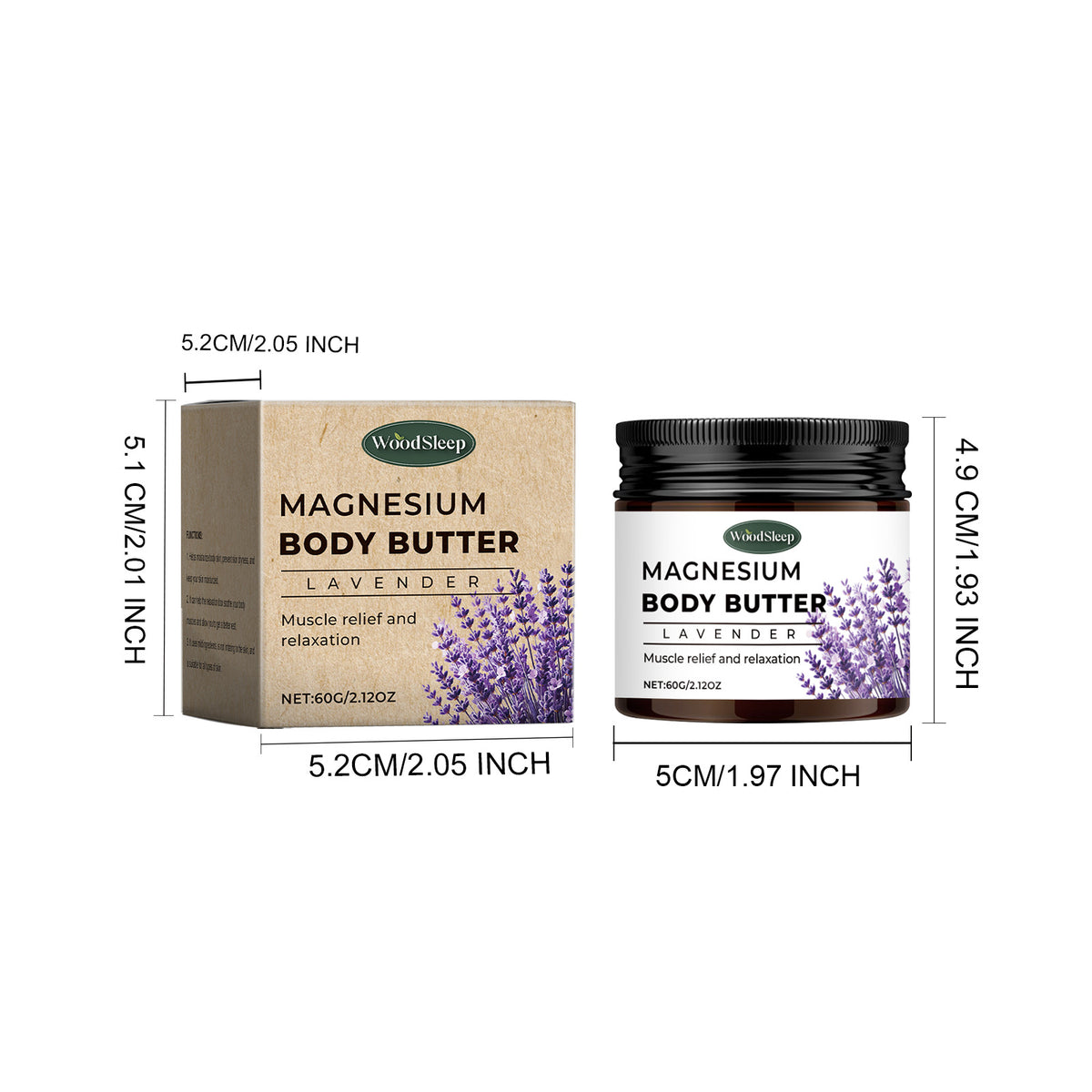 WoodSleeep Lavender Magnesium Body Soothing Cream