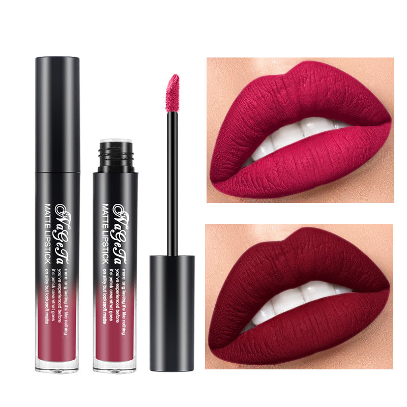 Nageta 24 Colors No Stain On Cup Matte Lip Gloss Long Lasting Velvet Matte Liquid Lipstick