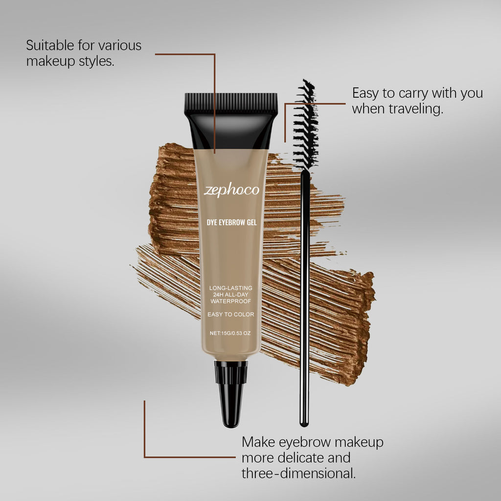 Zephoco Waterproof Long-lasting Eyebrow Dyeing Cream