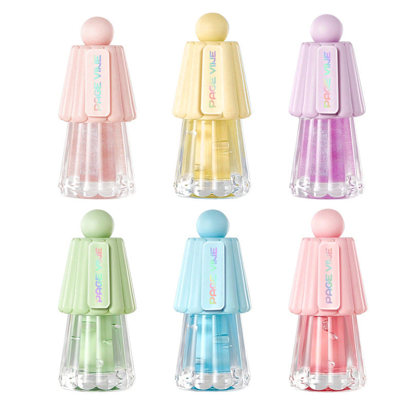 Page Vine Jelly Big Brush Lip Gloss Moisturizing Lasting Fade Lip Lines