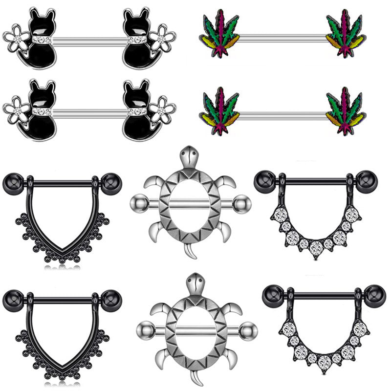 Lacquer Leaf Nipple Ornaments Smooth And Retro