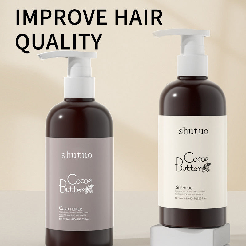Shutuo Cocoa Butter Shampoo Hair Conditioner Anti-dandruff Soft