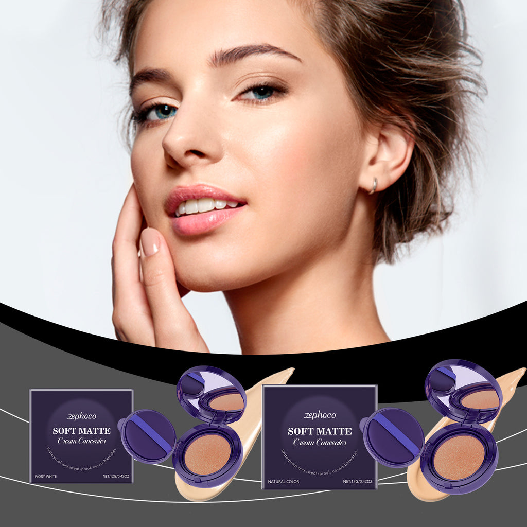 Zephoco Soft Matte Cream Concealer Ivory White