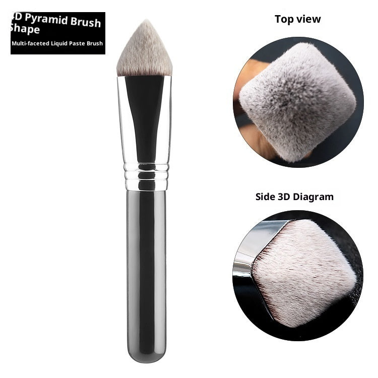 Single 3D4D Pyramid Contour Powder Foundation Brush Makeup Artist