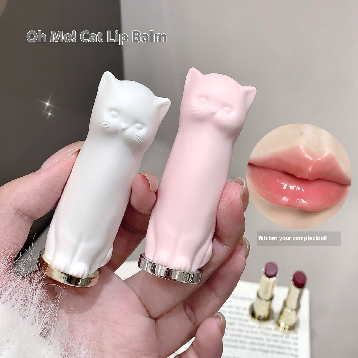 Shaqinuo Meow Meow Moisturizing Colored Lipstick Anti-chapping Fade Lip Lines
