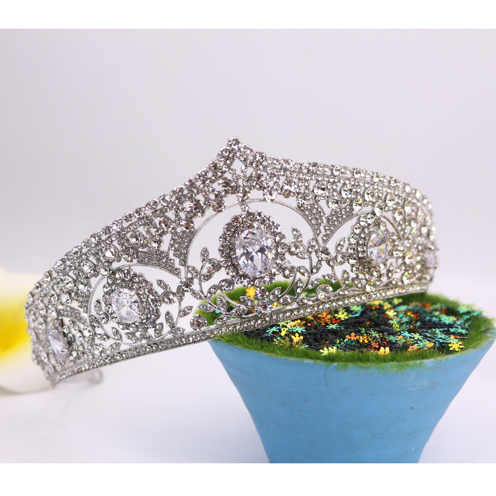 European And American Bride Crown Alloy Zircon