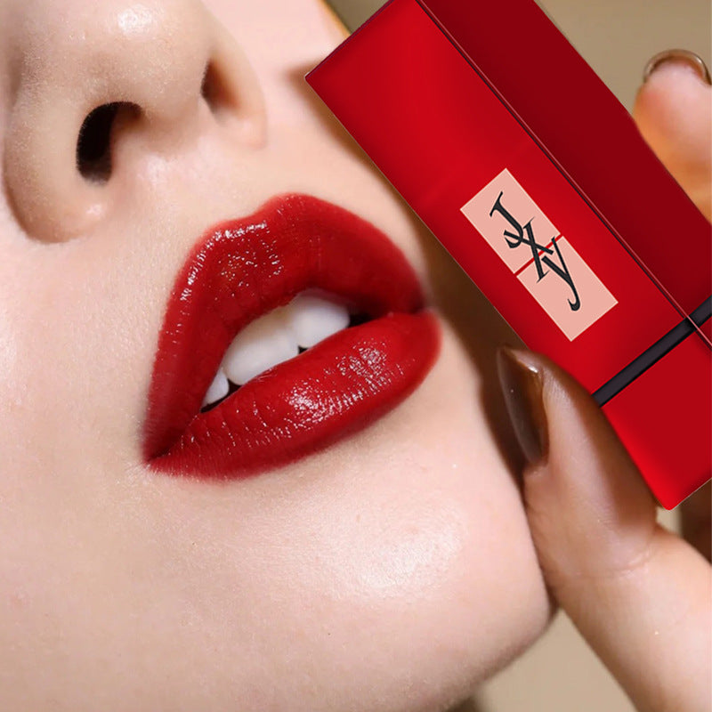 JXY Lipstick, Misty Moisturizing Not Easy To Fade Engraved Reddish Brown