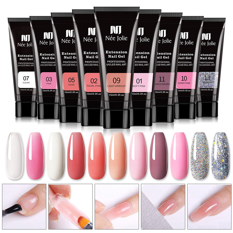 Nee Jolie Nail Extension Glue 15ml Paperless Crystal Gel UV