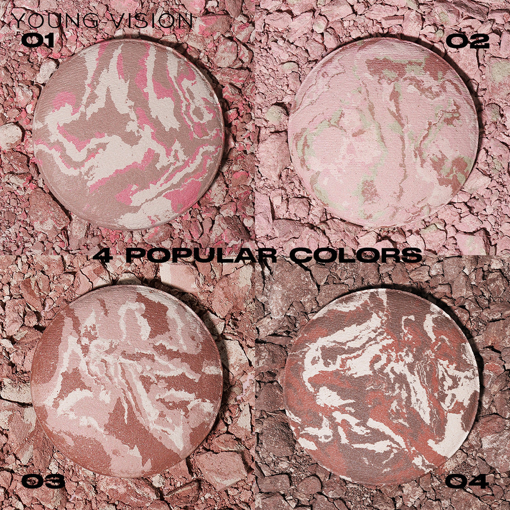 Young Vision 4-color Pork Belly Baked Powder Foundation Powder Fine Silky Improve Skin Color
