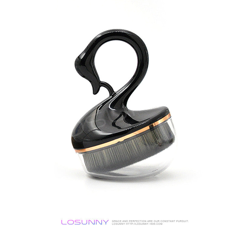 Losunny New Single Little Swan Powder Foundation PVC Brush Magic Portable