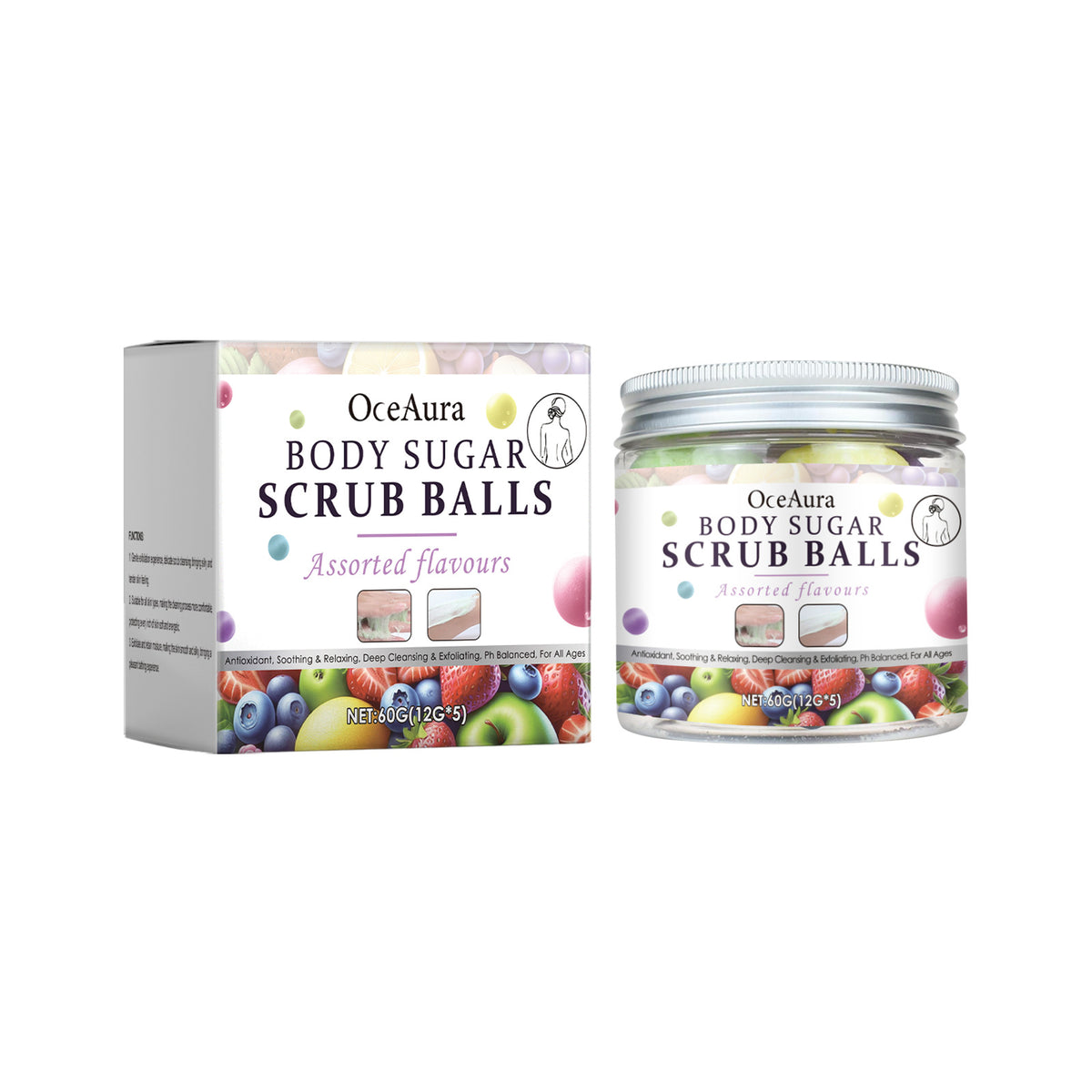 OCEAURA Exfoliating Dull Polish Bead Gentle Cleansing Care Silky Skin Soft Moisturizing Dull Polish Bead