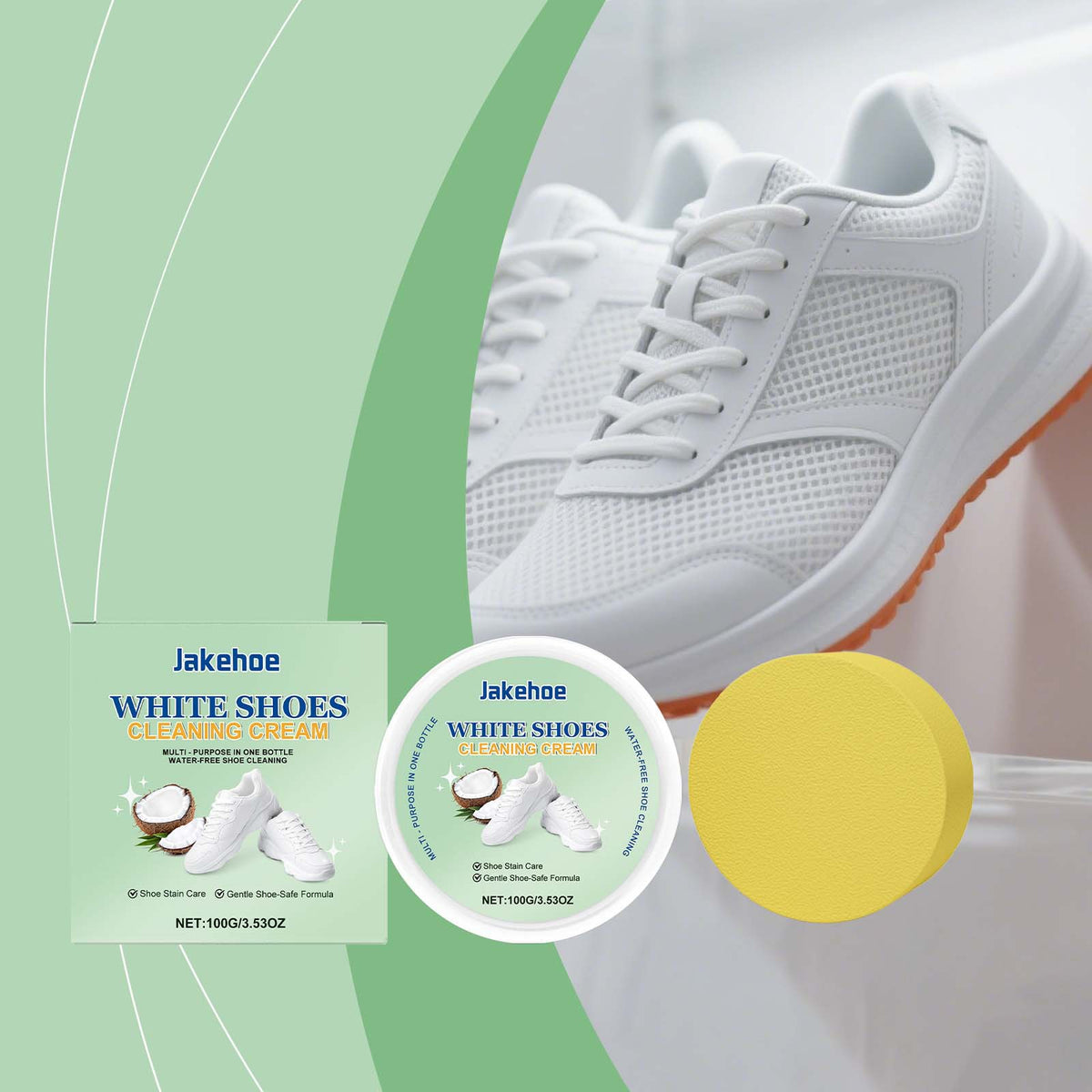 Jakehoe White Shoe Cleaning Cream