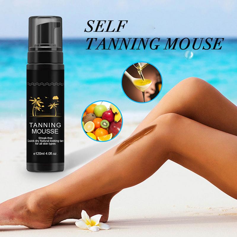 Tanning Mousse Moisturizing Skin Sunbathing Black Cream