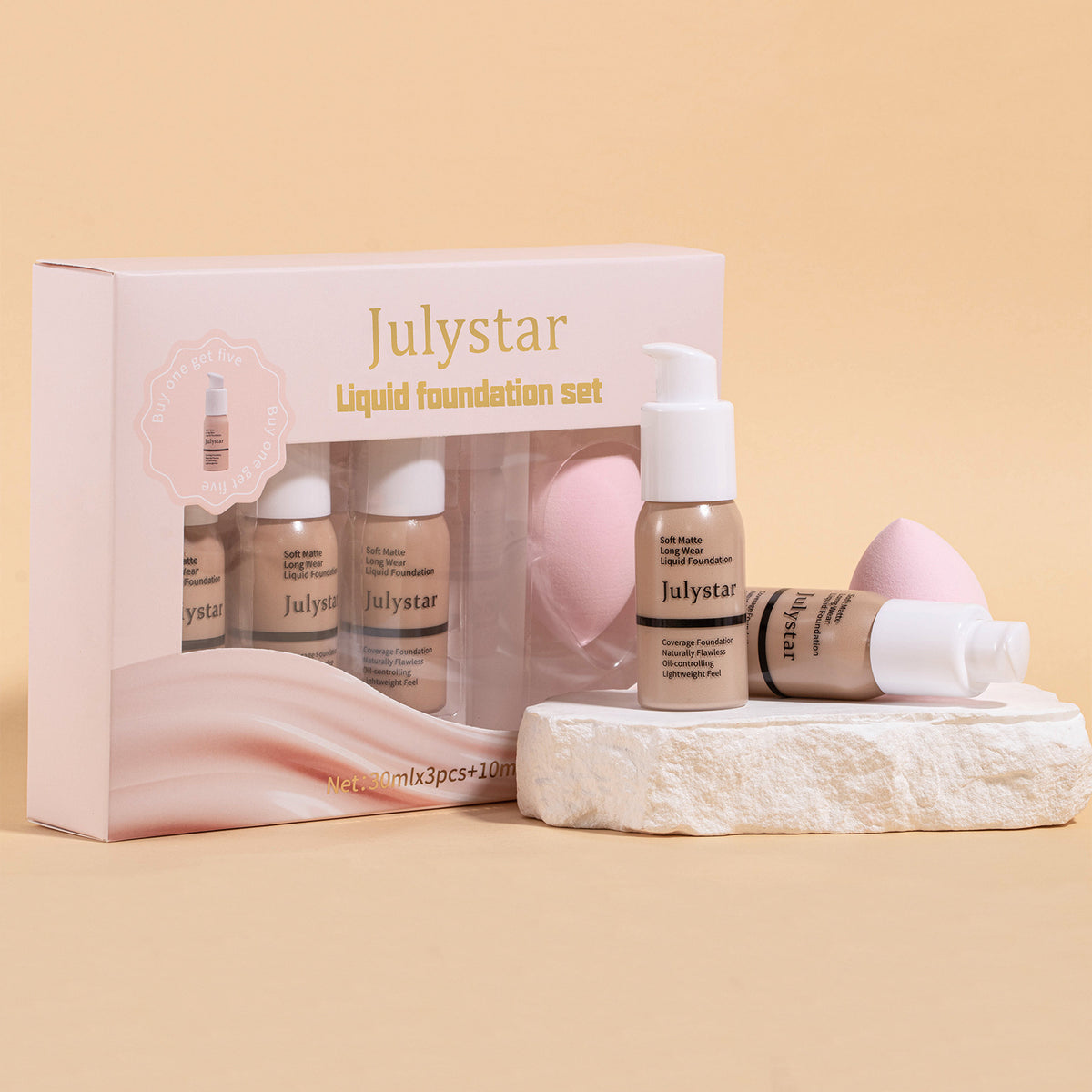 Julystar Concealer Long-lasting Finishing Liquid Foundation Suit