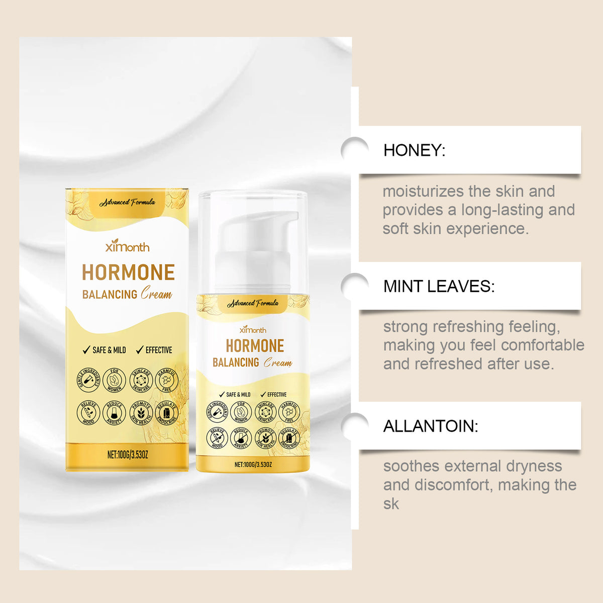 Ximonth Female Body Neck Cream Gentle Nourishing Balance Neck Cream