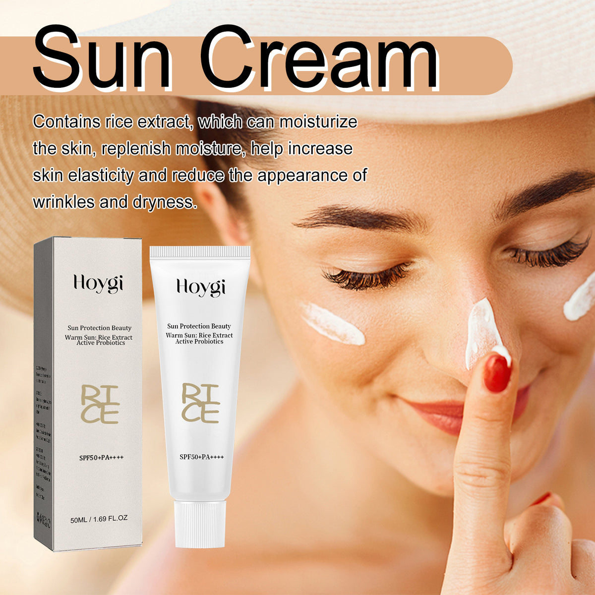 Hoygi Rice Probiotics Protective Cream Moisturizing Body Skin