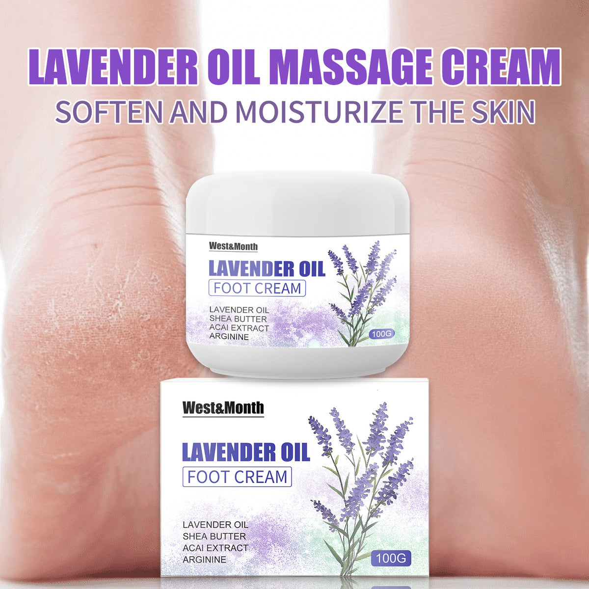 West&Month Lavender Oil Foot Cream Antifreeze