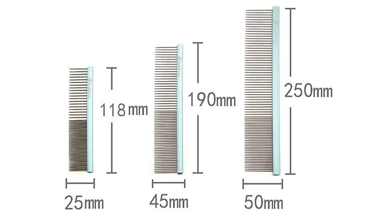 Pet Comb Colorful Stainless Steel Shedding 1mm Dog Grooming Comb Puppy Hair Remover Piano t Cleaning Brush Pet Accessories
