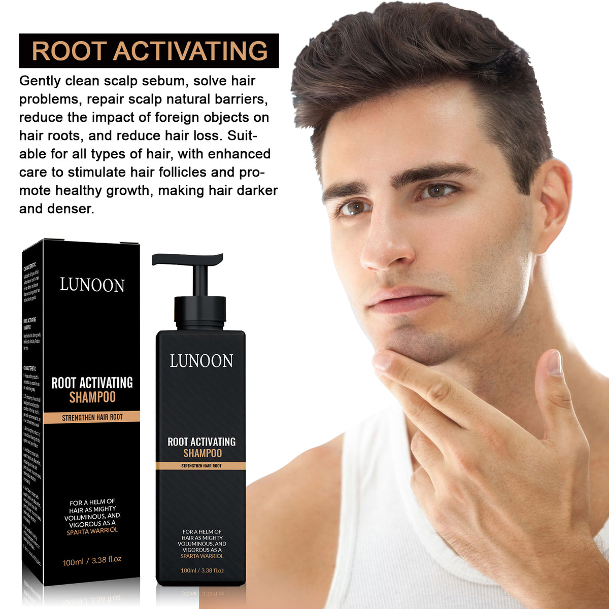 Lunoon Home Men And Women Fashion Simple Dense Hair Shampoo