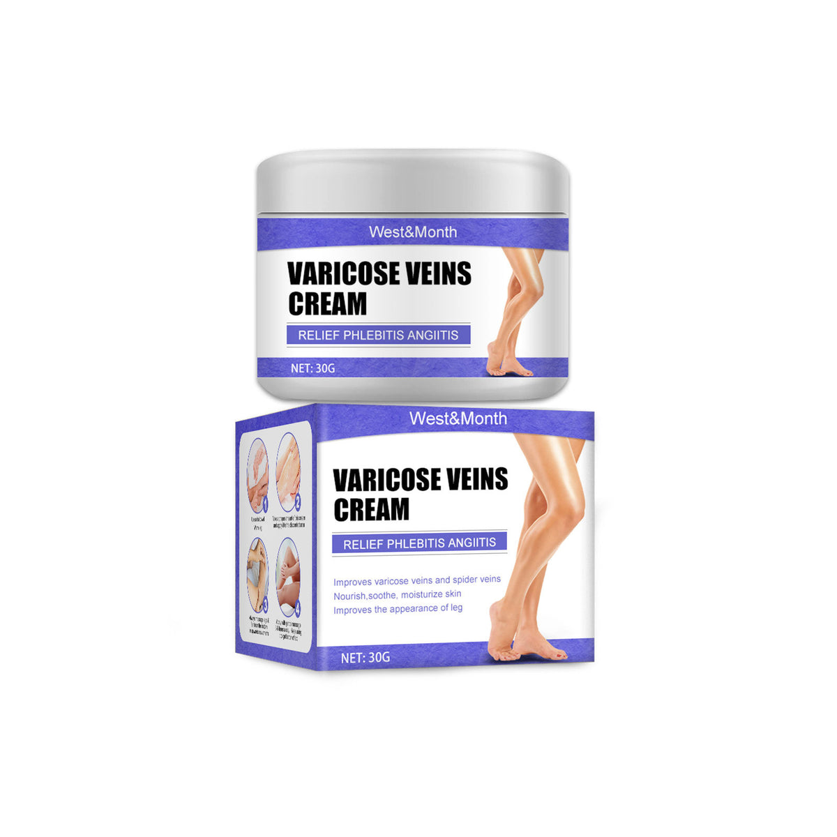 West&Month Vein Nourishing Cream Blue Vein ful Legs