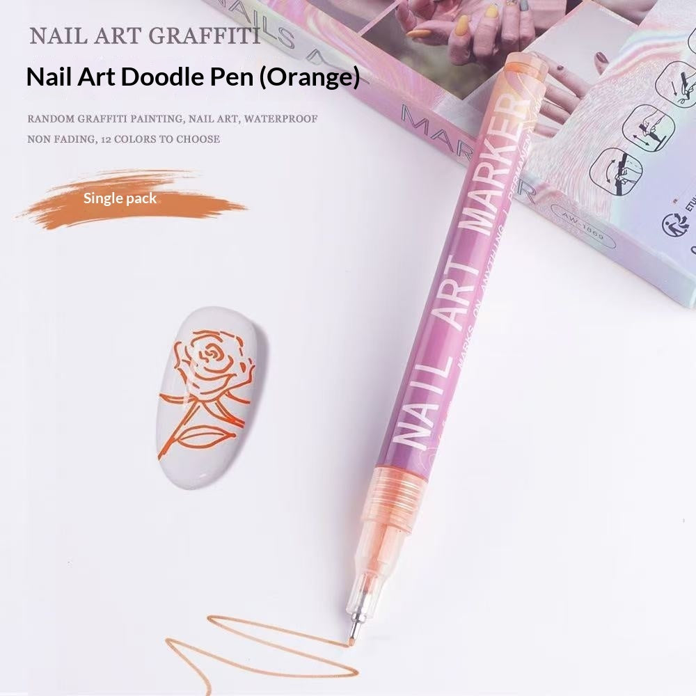 Doodle Nail Art Pen 12-color Liner t Brush Nail