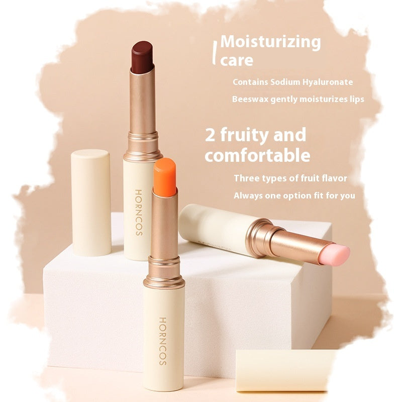 Horncos Moisturizing Anti-drying Peeling Light Lip Lines Plain Face Color-changing Lipstick