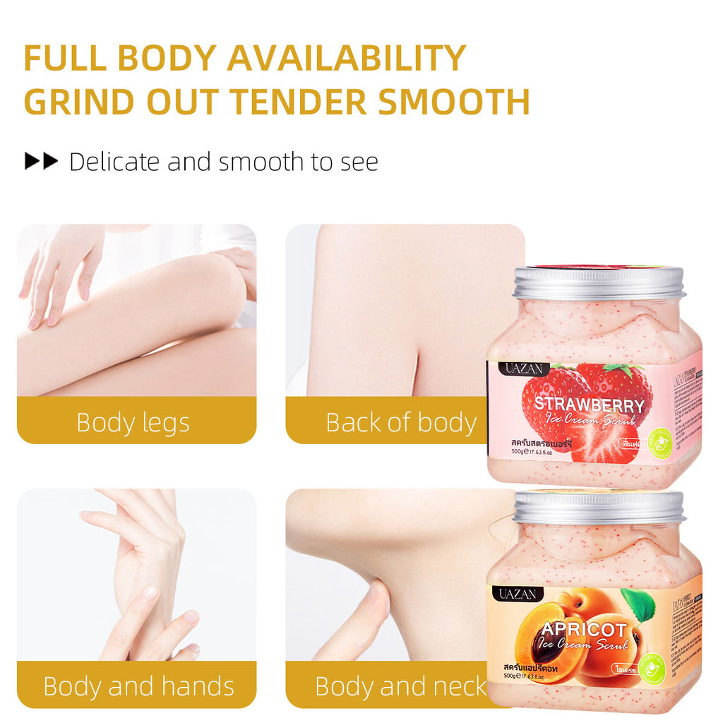 Uazan Ice Cream Body Scrub Cream Deep Cleansing Exfoliating Chicken Skin