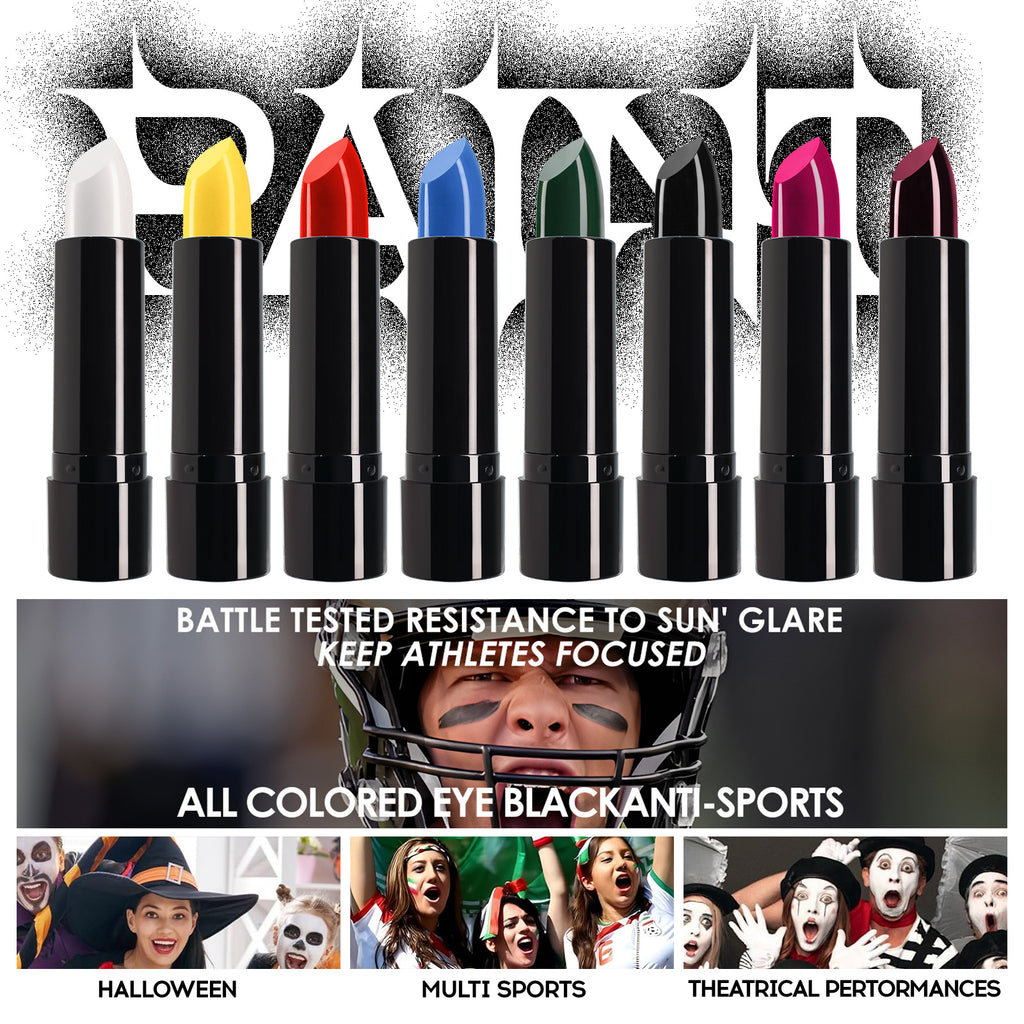 MLSmile 8-color Halloween Lipstick Black And White Red Easy To Color ted Suit