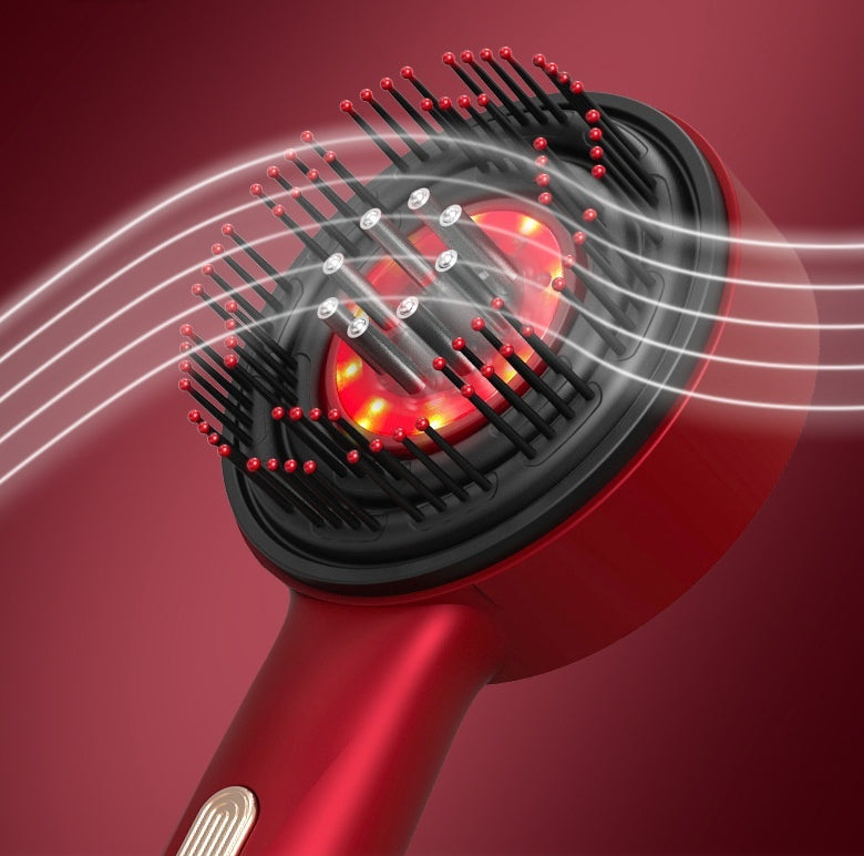 IPX7 Electric Massage Comb Home Scalp Drain Comb Red Light Anti-slip Hair Care Multi-functional Massage Comb