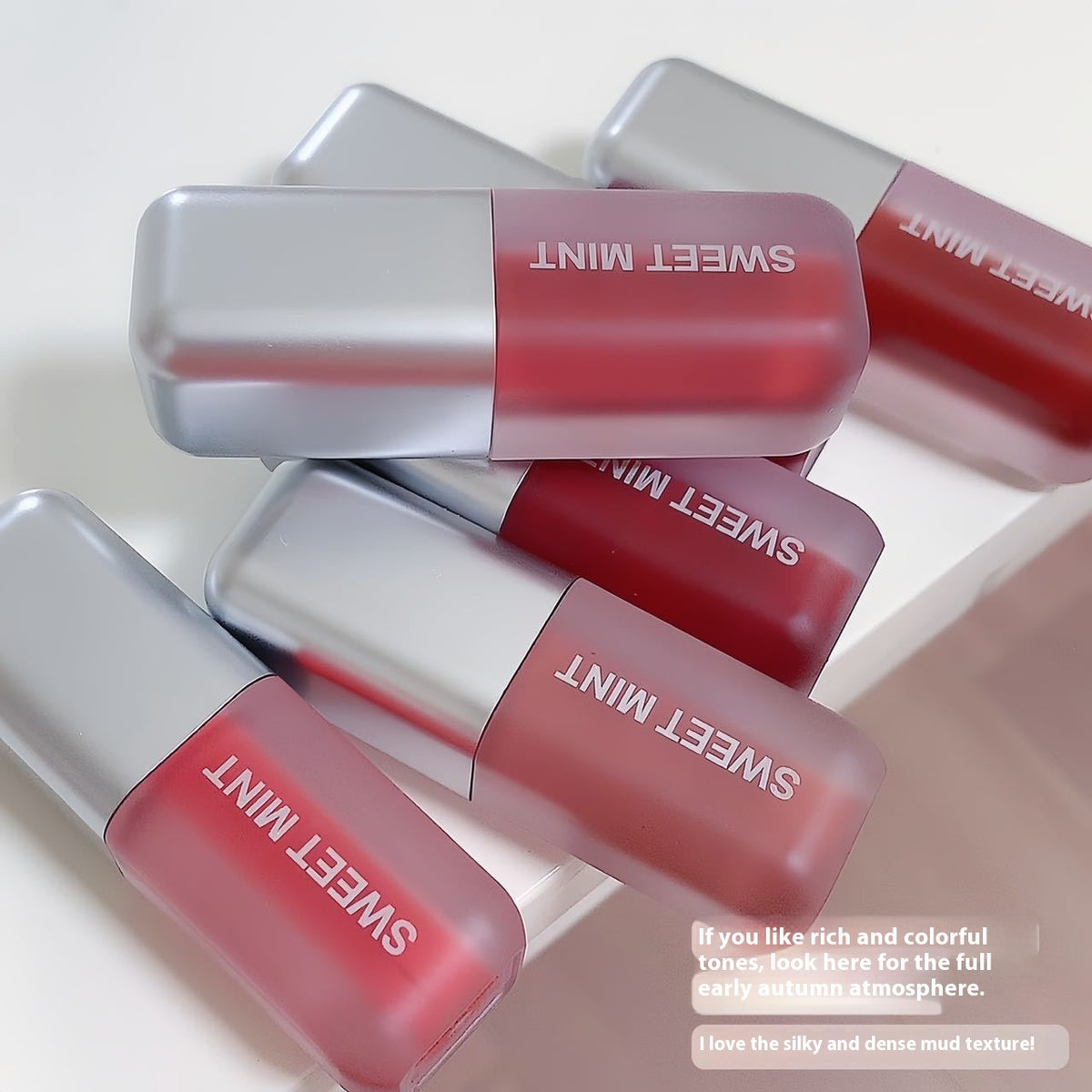 Sweet Mint Velvet Lip Lacquer Matte Finish Long Lasting And Does Not Fade No Stain On Cup Lip Mud